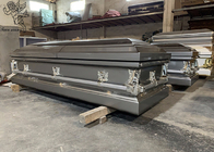 Metalen kist van roestvrij staal aanpasbaar interieur voor begrafenishandvat