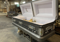 Stijlvolle metalen begrafenisdoos met een sierlijk oppervlak Duurzaam en aanpasbaar