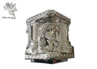 Zilveren Plastic Doodskist Decoratin, Begrafenis Decoratieve Delen van een Model van Kistchristus