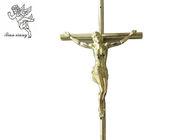 Gouden Jesus Casket Cross Size 37×13.7 Cm, Jesus 3 # Doodskist Dwarspp Materiaal
