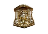 De Delen van de gouden Platerendoodskist pasten Koperkleur 19 Kg/18kg met het Model van Christus aan