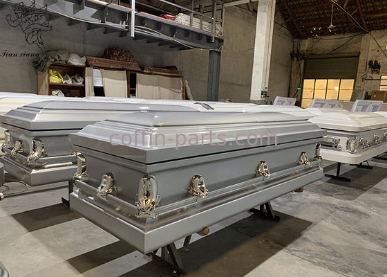 ISO9001 Begrafenis metalen roestvrij staal kist Aanpasbaar en decoratief oppervlak