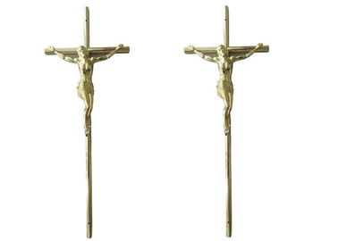 De Decoratie Begrafeniskruisbeeld van de kistoppervlakte, 37 × 13,7 Cm Gouden Jesus Casket Cross