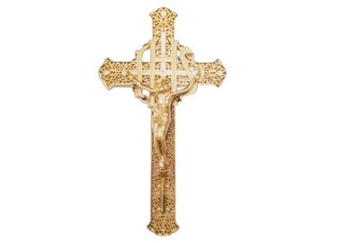 Gouden het Kruisbeeldgrootte 29 × van de Kleurenkist 16 Cm, de Kistmontage van het Gilde Begrafeniskruisbeeld