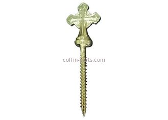Cross Shaped Decoration Screw In Coffin , Zinc Coffins And Caskets Accessories