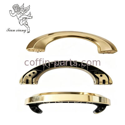 Durable ABS Gold Coffin Handles Funeral Decorative Pull Accessory