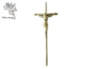 Gouden Jesus Casket Cross Size 37×13.7 Cm, Jesus 3 # Doodskist Dwarspp Materiaal