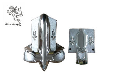 Silver  Plastic Material Funeral  Decorative Casket Corner with  Steel bar