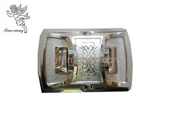 Silver PP Virgin Plastic Coffin Decoration Casket Corner with Iron tubes