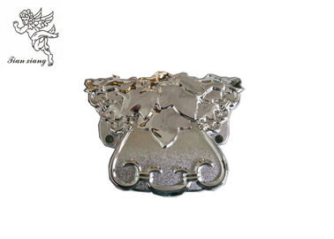 Silver Plastic Coffin Corner With  Steel Bars , European Style Casket Hardware Wholesale