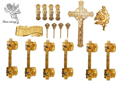 Gold / Silver / Copper Burial Coffin Accessories , Casket Hardware Suppliers