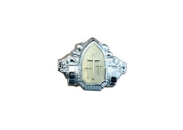 Customized Cross Piece Coffin Parts With Gold Cross Slice Copper Color ABS Material