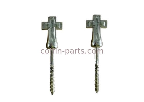 Casket Decoration Coffin Screw 3# Silver Plastic And Metal Cross Model