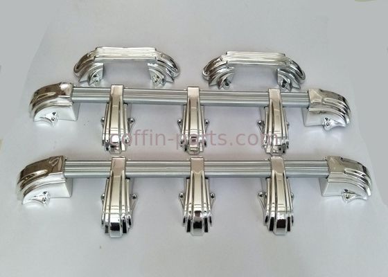 Gold Coffin Fittings Casket Corner Ornamental Plastic Material With Iron Steel Bars